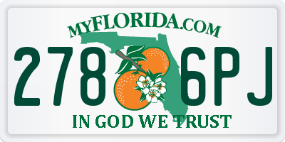 FL license plate 2786PJ