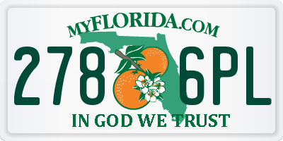 FL license plate 2786PL