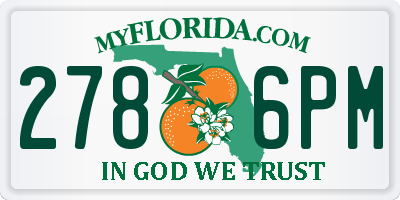 FL license plate 2786PM