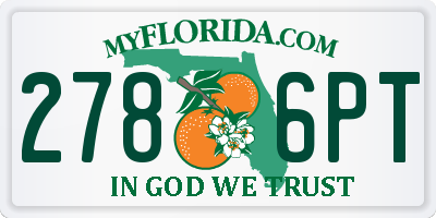 FL license plate 2786PT