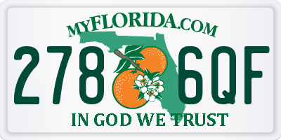 FL license plate 2786QF