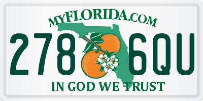 FL license plate 2786QU