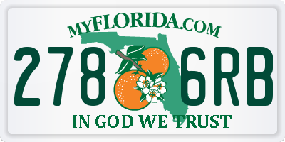 FL license plate 2786RB