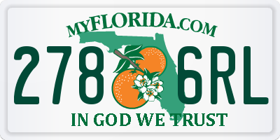 FL license plate 2786RL