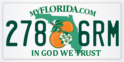 FL license plate 2786RM