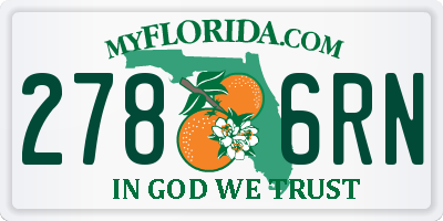 FL license plate 2786RN