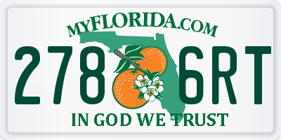 FL license plate 2786RT