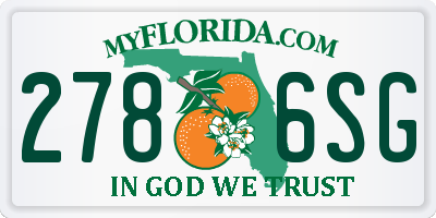 FL license plate 2786SG