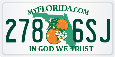 FL license plate 2786SJ
