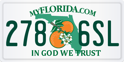 FL license plate 2786SL