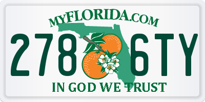 FL license plate 2786TY