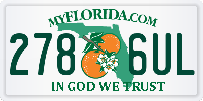 FL license plate 2786UL