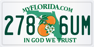 FL license plate 2786UM
