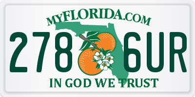 FL license plate 2786UR