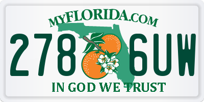 FL license plate 2786UW