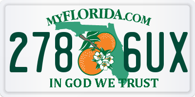 FL license plate 2786UX