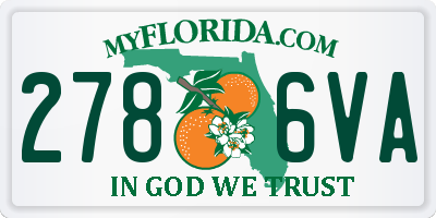 FL license plate 2786VA