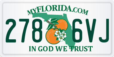 FL license plate 2786VJ