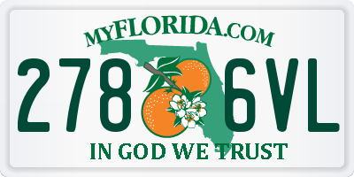 FL license plate 2786VL