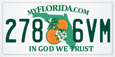 FL license plate 2786VM