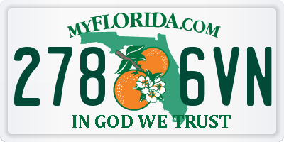 FL license plate 2786VN