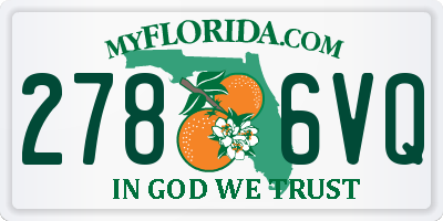 FL license plate 2786VQ