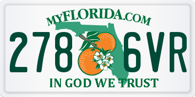 FL license plate 2786VR