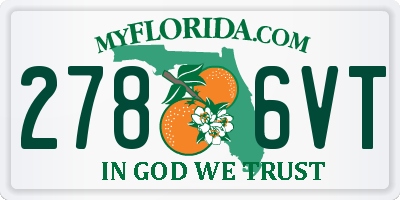 FL license plate 2786VT