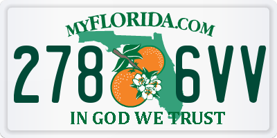 FL license plate 2786VV