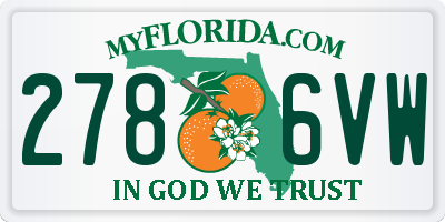FL license plate 2786VW