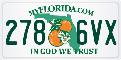 FL license plate 2786VX
