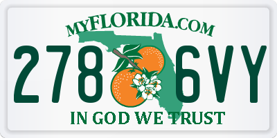 FL license plate 2786VY