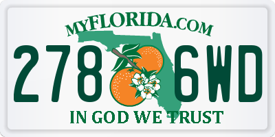 FL license plate 2786WD