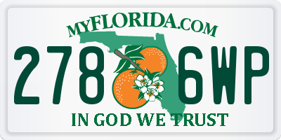 FL license plate 2786WP