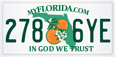 FL license plate 2786YE