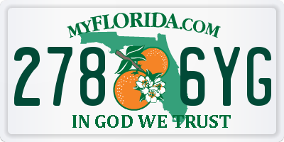 FL license plate 2786YG