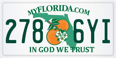 FL license plate 2786YI