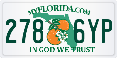 FL license plate 2786YP