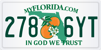 FL license plate 2786YT