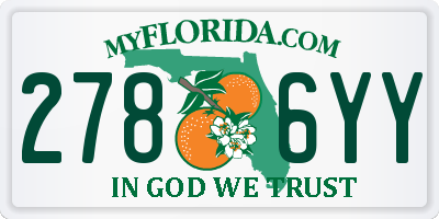 FL license plate 2786YY