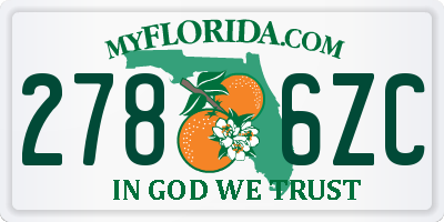FL license plate 2786ZC