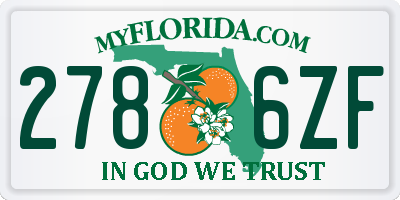 FL license plate 2786ZF