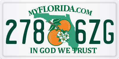 FL license plate 2786ZG