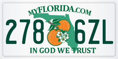 FL license plate 2786ZL