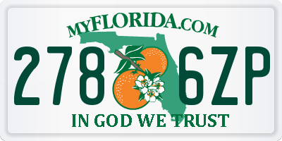 FL license plate 2786ZP
