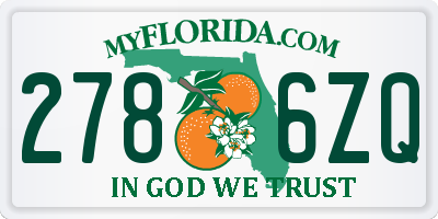 FL license plate 2786ZQ