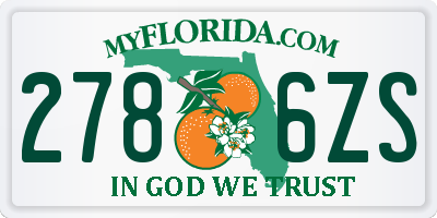 FL license plate 2786ZS
