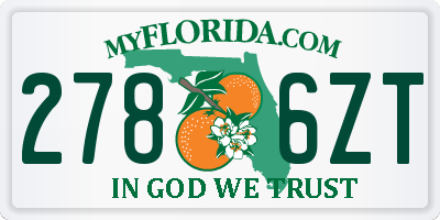 FL license plate 2786ZT