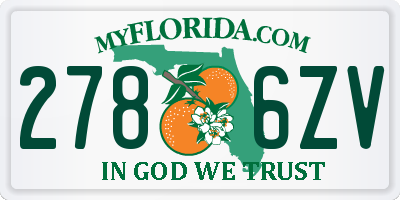 FL license plate 2786ZV
