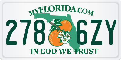 FL license plate 2786ZY